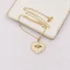 19 Style Luxury Brand Designer Double Letter Pendant Necklaces 18K Gold Plated Crystal Pearl Rhinestone Sweater Newklace Women Wedding Party Jewerlry Accessories