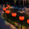 Luci solari da giardino Lampada 3D a forma di cuore d'amore Illuminazione paesaggistica a LED impermeabile Luce decorativa per pali di San Valentino per prato