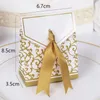 Other Event Party Supplies 100pcs Wedding Favor Gift Box Chocolate Candy Box With Ribbons Birthday Christmas Present Boxes Baby Shower Decoration Packaging 230321