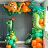 Other Event Party Supplies 126PCS Dinosaur Theme Green Orange Brown Balloons Garland Arch Kit for Wedding Decorations Jungle Safari Birthday Party Supplies 230321