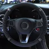 Diamond-Studded Elastic Steering Wheel Cover Four Seasons Universal Car Interior Accessories 37-38cm Leather Embroidered Color