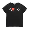 Знаменитая дизайнерская футболка Red Love Head Tees Mens Women Fashion Play Пара футболка повседневная короткая рукава летние футболки уличная одежда