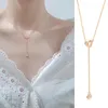 Anhänger Halsketten Halskette Für Frauen Herz Verbunden Mit Rose Gold Farbe Mode Schmuck Hergestellt Mit Österreich Kristall ZYN159Pendant