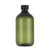 Lagerflaschen 300 ml 500 ml 12 teile/los Grau/Braun/Grün Leere Kosmetikflasche mit schwarzen Kunststoff-Schraubverschlüssen Tonerbehälter Öl