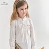 Kids Shirts DK1220377 dave bella spring 5Y-13Y kids girls clothes children fashion solid cartoon shirt girls high quality fashion tees 230321