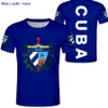 Wangcai01 T-shirty męskie Cloocl Cuban Flag T-shirt moda moda 3D drukowana krótka seve przedstawione koszulki swobodne aktywne odzież letnie topy mężczyźni kobiety odzież 0321h23