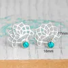 Stud Earrings Boho Ethnic Openwork Lotus Tribal Silver Color Removable Multifunctional Earring For Women