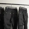 Calças masculinas preto moletom com zíper calças casuais calças retas calças femininas streetwear masculino calças causais