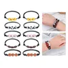 Charm Bracelets 10 Pieces Braided Adjustable Wristband Baseball Ball Charms For Men Women Athletes