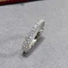 Diamants Legers Ring Groottes 5-8 voor vrouwontwerper voor man Volledige boring Goud vergulde 18K T0P Kwaliteit Officiële reproducties Klassieke stijl Luxe sieraden Prachtig geschenk 008