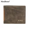 Portefeuilles Portefeuille pour hommes en cuir Wax Oil Skin Purse pour hommes Porte-monnaie court Homme Porte-cartes Portefeuilles Fermeture à glissière autour de l'argent Porte-monnaie G230308