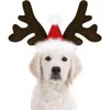 Vêtements pour chiens Fournitures de Noël Elk Renne Antlers Bandeau Chapeau de Père Noël Pet Cool Costume Mignon Chapeaux Accessoires