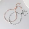 Bracelets de charme 2023 Tênis para mulheres Sparking Zircon Jewerlly Rose Gold Color Friends Handmed Free