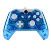 Kristallfarbe mit LED-Licht Gamecontroller USB Gaming Wired Controller Joysticks für X-One Blau