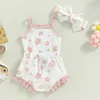 Clothing Sets mababy 018M Newborn Infant Toddler Baby Girl Clothes Set Ruffle Floral Knit Romper Shorts Summer Outfits Clothing Z0321