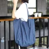 Sacchetti da sera sacca in jeans 2023 donne casual grande tessuto tote in borse retrò bolsos mujer blu scuro femmina grande caduta di shopping