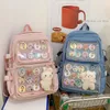 Школьные сумки девочки большой розовый рюкзак ITA с двумя чистыми карманами для выставки женских женщин Big Kawaii вставка вставка H221 230320
