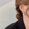 Charme JUWANG forme ronde romantique exquis Zircon boucle d'oreille pour dame tempérament brillant 14K or véritable luxe perle tendance boucle d'oreille pendentif G230320