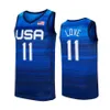 Team USA Tokyo 2021 농구 7 Durant 유니폼 15 Booker Summer Dark Blue White Damian 6 Lillard Kevin Jayson 10 Tatum Devin 남성 여성 청소년