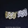 Size 7-9 Moissanite Rings Men Women Fashion 925 Sterling Silver Baguatte Moissanite Cuban Ring Punk Jewelry Nice Gift