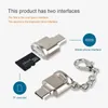 Leitor de cartões USB tipo C USB3.1 Tipo-C OTG Support Suporte Micro SD TF Memory Card Card Reader With Chain for Samsung Galaxy
