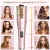 Auto Hair Curler Auto Shut-Off Curling Iron with Large Rotating Temputure Timing Fast Heating Curling Iron