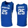 Creighton Bluejays College 3 Maillots Doug McDermott Basketball 35 Paul Silas 44 Anthony Tolliver 25 Kyle Korver 0 Marcus Foster 15 MARTIN KRAMPELJ Cousu NCAA