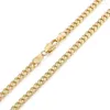 Kedjor Davieslee Womens Mens Chain Cut Cuban Curb Link Halsband Yellow Gold Color GF 4,5 mm LGN438