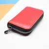 Wallets Cow Leather Bank/ID/Holder Case Black/Blue/Green/Red Visit Card Holder Wallet Women/Men Cardholder Bag 11 Bits G230308