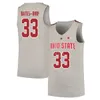 Maglie da basket College Ohio State Buckeyes DAngelo Russell 0 21 Evan Turner 33 Keita Bates-Diop 1 Jae'Sean Tate 2 Marc Loving Sewn On University NCAA Uomini Bambini Donne