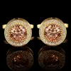 Cuff Links Laidojin Luxury Links for Mens and Women round zircon Crystal Button高品質のアクセサアグルーム結婚式230320