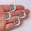 Charms 50pcs pinheiros pinheiros pingentes de lua crescente para os acessórios para mulheres DIY 230320