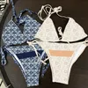 Kvinnor Sexig bikini badkläder designer brev baddräkter märke två bit baddräkt simbotten badkläder