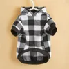 Cat Costumes Clothes Sweater Two-leg Black And White Check Color Matching Hooded Pet Coat Autumn Winter Puppy Warm Spring