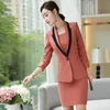 Damskie garnitury Blazers Fmasuth 4xl Plus Size Fashions Red Jacket Women Pełny rękawa Patchwork do biura Formalne CCYQ6090A