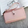 Portafogli 2023 Moda Donna Portamonete semplice con cerniera Nero Rosa Blu Rosso Portafoglio con pochette a sezione lunga Borsa per soldi in morbida pelle PU