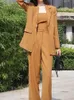 Kvinnors kostymer blazrar formella eleganta avslappnade kvinnor Två stycken Set Office Slim Business Loose byxor passar kvinnliga mode vintage blazer pantsuits 230321