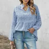 Women's T Shirts Elegant Women's Long Sleeve Lace Blouses Tops White Casual Crochet Hollow Out Turtleneck Stylish Female Pullovers