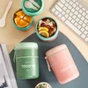 Lunch Boxes 710ML Stainless Steel Thermal Bento with Spoon Food Jar Insulated Soup box for Kids Women 230320