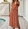 Abiti casual Sigutan Donna Bohemian Stampa leopardata Abito camicia Vacanza Abiti estivi Donna A-line Sciolto Donna Spiaggia