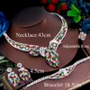 Wedding Jewelry Sets ThreeGraces Famous Brand 4pcs Multicolor Cubic Zirconia Luxury Nigerian Dubai Bridal Wedding Banquet Jewelry Set for Women TZ831 230320