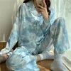 Women's Sleepwear Sale Women Home Wear Autumn Winter Long Sleeved Women Pajamas Set Long Pant Pyjamas Sets Cotton Leisure Sleepwear Set 230321