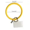 Bracelet Silicone porte-clés Bracelet anneaux rond porte-clés cercle pour femmes filles idéal cadeau multicolore en option