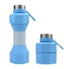 Borraccia da 650 ml Borraccia portatile da corsa per sport all'aperto con manubri Borraccia pieghevole in silicone creativa