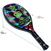 Tennis Rackets Gaivota 12K Carbon Fiber Beach Racket Limited Edition Highd Racket With Laser Film 3D True Color Holographic Technology1pcs 230320