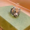 2023 French animal style men's ring retro atmosphere