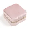 Velvet kleine sieradendoos kettingring opslag Organisator Mini Jewelry Case Sieraden Travel Organizer voor vrouwen Girls