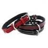 Collari per cani Collare per animali durevole in vera pelle Marrone Nero Rosso Per cuccioli Taglia grande XS S M L XL