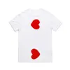 Célèbre designer t-shirt Red Love Hear tees hommes femmes mode jouer couple t-shirt décontracté à manches courtes t-shirts d'été streetwear hip-hop hauts vêtements imprimés # C136