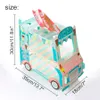 Autres fournitures de fête d'événement Double-decker Bus Shape Cake Stand BUS Cupcake Holder Ice Cream Cart Kids Birthday Dessert Tables Party Decor 230321